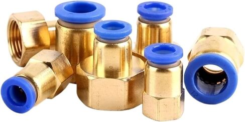 PCF هوائي سريع تركيب الموصل 4 6 8 10 12 مللي متر 1/8 "3/8" 1/2 "1/4" وصلة نحاسية 5 قطعة (PCF6-02) in Kuwait