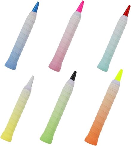 Badminton Racket Grip Tape 6 Pack - Anti Slip Flat Overgrip for Tennis Racket, Pickleball Paddle, Squash Racquet - Super Absorbent Replacement Grip Wrap Accessories in Kuwait