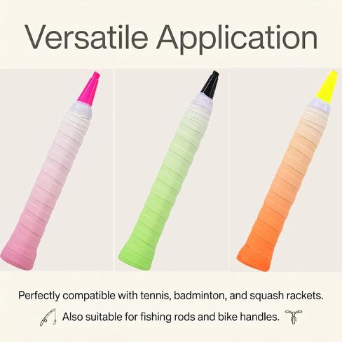 Badminton Racket Grip Tape 6 Pack - Anti Slip Flat Overgrip for Tennis Racket, Pickleball Paddle, Squash Racquet - Super Absorbent Replacement Grip Wrap Accessories in Kuwait
