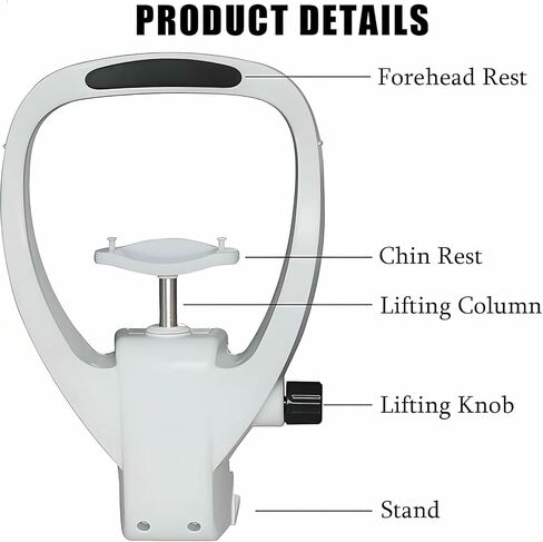 Chin Rest Support Optometry Accessories | Optometry Equipment Accessories | Support Lifting Forehead Support with Adjustment Knob- in Kuwait