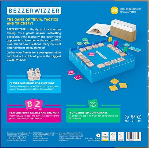 Asmodee | Bezzerwizzer | Fun Family Trivia Party Game | Ages 15+ | 2+ Players | 45+ Minutes Playing Time in Kuwait