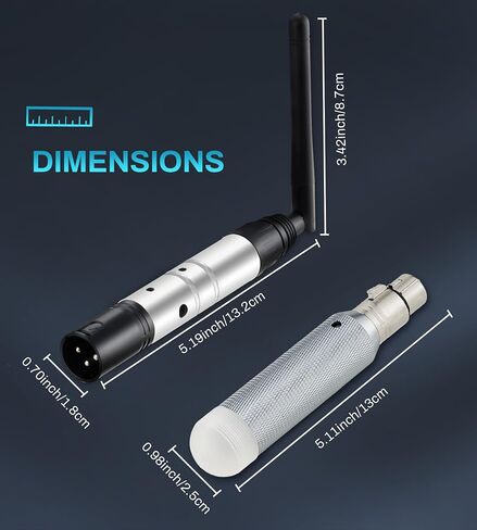بطارية مدمجة DMX لاسلكية، جهاز استقبال DMX لاسلكي Dj 2.4G، جهاز إرسال DMX512، 5 أجهزة استقبال وجهاز إرسال واحد مع محول حقيبة لإضاءة شريط حفلات الديسكو LED in Kuwait