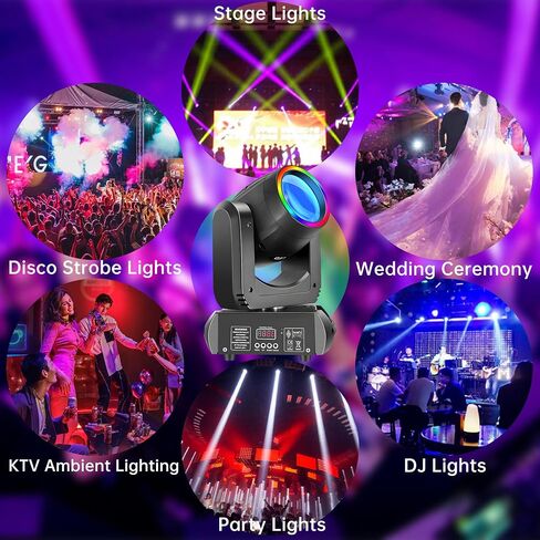 أضواء مسرح DJ برأس متحرك 250 وات، 13 Gobos 8 ألوان، DMX512 | 15 قناة، تنشيط الصوت، تأثير ستروب، أضواء الديسكو، الزفاف، عيد الميلاد، الهالوين، عيد الميلاد، الحفلات، البار، النادي in Kuwait