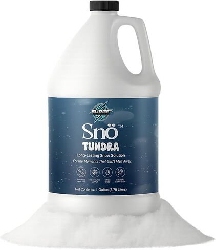 سائل ماكينة الثلج SurgeFX SNO Tundra - محلول ثلج طويل الأمد، عصير ثلج مائي وسائل لآلات الثلج، تأثير الثلج الاصطناعي الداخلي والخارجي، 1 جالون in Kuwait