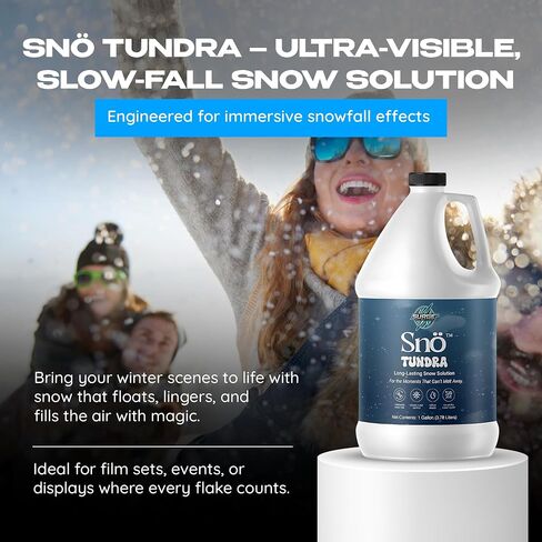 سائل ماكينة الثلج SurgeFX SNO Tundra - محلول ثلج طويل الأمد، عصير ثلج مائي وسائل لآلات الثلج، تأثير الثلج الاصطناعي الداخلي والخارجي، 1 جالون in Kuwait