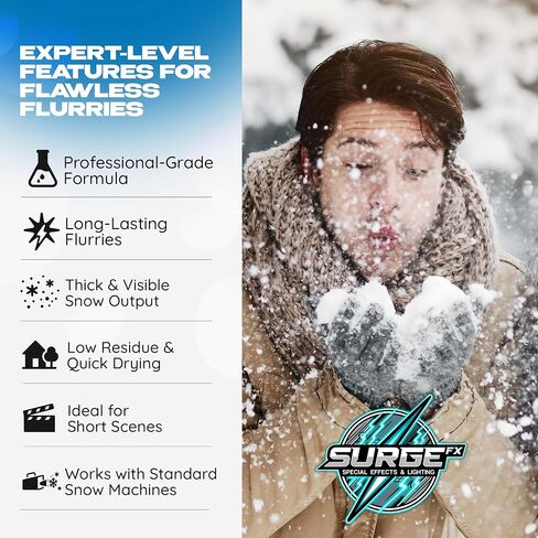 سائل ماكينة الثلج SurgeFX SNO Tundra - محلول ثلج طويل الأمد، عصير ثلج مائي وسائل لآلات الثلج، تأثير الثلج الاصطناعي الداخلي والخارجي، 1 جالون in Kuwait