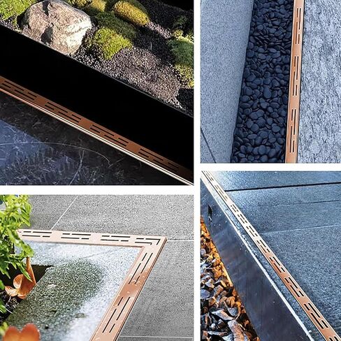 Stainless Steel Trench Cover,304 Stainless Steel Trench Drain Grate Cover - 39.4", 59.1", 78.7" Antirust & Abrasion Resistant Metal Grates for Garden/Farm Channel Drainage (Silver - 3.3 ft) in Kuwait