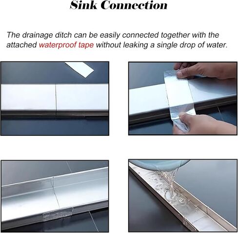 Stainless Steel Trench Cover,304 Stainless Steel Trench Drain Grate Cover - 39.4", 59.1", 78.7" Antirust & Abrasion Resistant Metal Grates for Garden/Farm Channel Drainage (Silver - 3.3 ft) in Kuwait