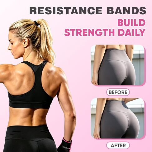 OKbulter Resistance Bands for Working Out, 3 Levels Exercise Bands Set for Legs, Hips, Strength Training, Pilates, Yoga and Rehab for Women & Men in Kuwait