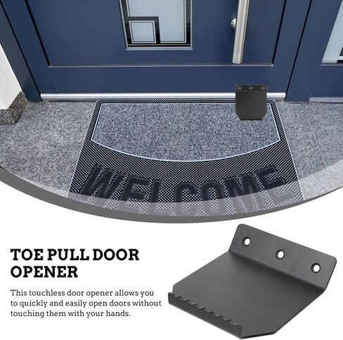 PRETYZOOM Stainless Steel Touchless Foot Door Opener, Hands-Free No Touch Toe Pull for Bathroom and Commercial Use, Sturdy Foot Operate Door Pull Pedal Safety in Kuwait
