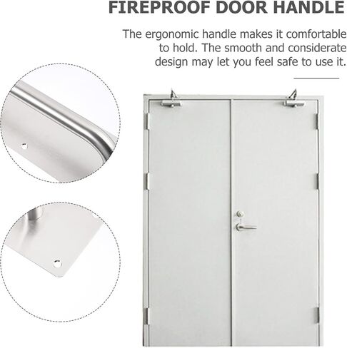 Ipetboom الفولاذ المقاوم للصدأ مقبض باب السلامة 80x300x1.2 مللي متر الفضة دفع سحب المقبض العملي التجاري النار باب سحب لوحة للدخول in Kuwait