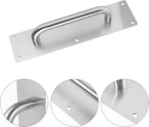 Ipetboom الفولاذ المقاوم للصدأ مقبض باب السلامة 80x300x1.2 مللي متر الفضة دفع سحب المقبض العملي التجاري النار باب سحب لوحة للدخول in Kuwait