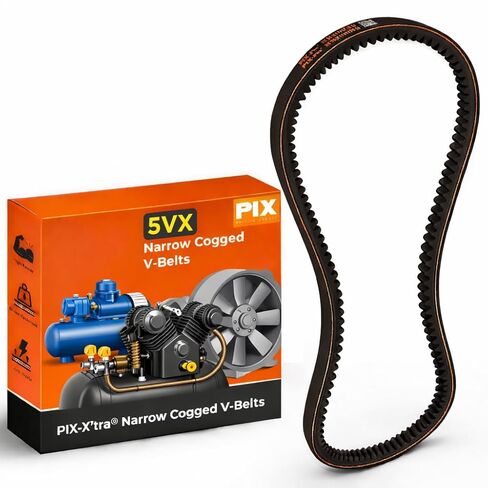 أحزمة V للمحرك الصناعي من PIX، BX83 مسننة، 21/32 بوصة × 86 بوصة OC - حزام نقل الطاقة للخدمة الشاقة للآلات، حزام V متين للمعدات الصناعية، أداء سلس وتشغيل موثوق in Kuwait