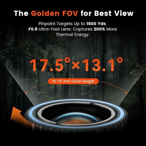 TNV30i Thermal Monocular for USB-C iPhone, iPad & Android, Night Vision Thermal Imaging Camera, 512×384 Super-Resolution 50Hz 20mK 1600-Yard Thermal Infrared Camera for Hunting, Building Detection in Kuwait