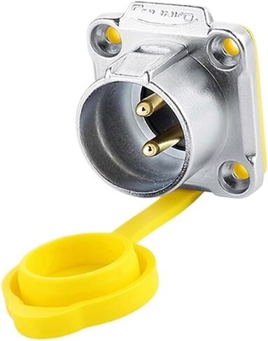LP-20 Female Male Aviation Plug Socket 2-pin Yellow Reverse IP68 Connector UL | Flange reverse installation in Saudi Arabia