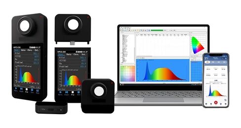 HPCS-330P Handheld Spectrometer with 3.5Inch Display High Precision Color Temperature Illuminometer LUX PAR PPFD Meter for LED Lights High Sensitivity, Low Error in Saudi Arabia