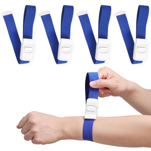 4 Pack Tourniquets for Blood Drawing，Elastic Tourniquet for Emergency First Aid, Quick-Application Buckle Design for One-Handed Use in Kuwait