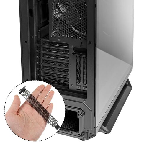 10 قطع من أغطية فتحات PCI، أغطية تهوية من الفولاذ الصلب للكمبيوتر الشخصي مع غطاء غبار من البولي كربونات، أسود in Kuwait