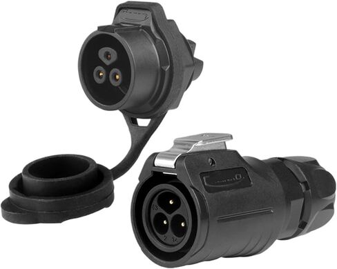 LP16 Aviation Plug Socket 3-core Waterproof Connector Screw-on Plastic Locking Wire | Flange female seat in Kuwait