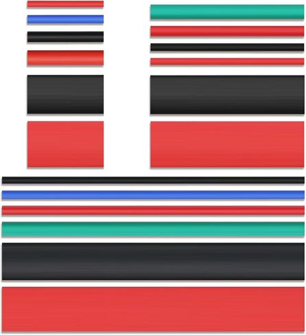 229pcs 3:1 Heat Shrink Tubing Kit 4 Colors 18Sizes Assorted Sleeving Tube Wrap Cable Wire Kit for DIY Maintenance in Life Protect The Charging Cable Heat Resistant Waterproof Insulated. box3l in Kuwait