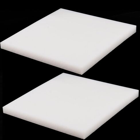 قطعتان من صفائح بلاستيكية HDPE بيضاء مقاس 12 × 12 × 1/2 بوصة، لوح بولي إيثيلين عالي الكثافة بسمك 12.5 مم، ورقة بلاستيكية مربعة للمشروعات التي تصنعها بنفسك in Kuwait