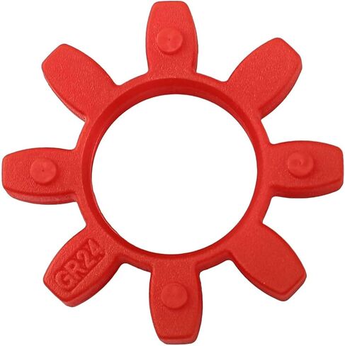 Red Urethane Coupler Insert GR14/19/24/38-125 High Strength Polyurethane Spider for Industrial Machinery Drives and Pumps Open Center 1 Piece(GR38) in Kuwait