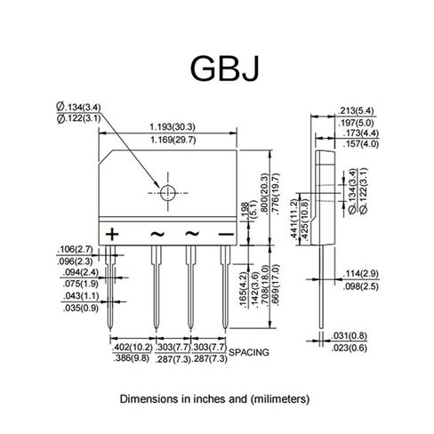 10/20/50/100/200 قطعة GBJ5010 مقوم الجسر GBJ50M كومة 50A/1000V | 50 قطعة in Kuwait