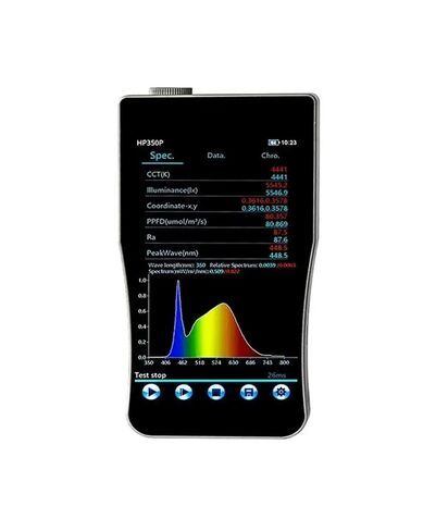 مقياس الطيف الضوئي المحمول HP350، مقياس تحليل الألوان، مقياس الطيف مع الطول الموجي 380-780 نانومتر، حساسية عالية، خطأ منخفض in Kuwait