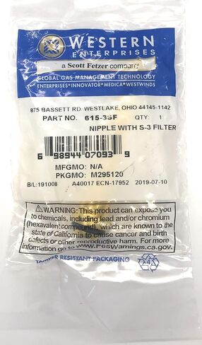 Western Enterprises#615-3SF، PKGD: حلمة مزودة بفلتر S-3 in Kuwait