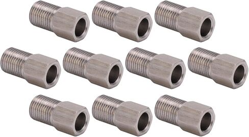 RiToEasysports 10PCs 8mm Hydraulic Brake Hose Compression Nut Mother Strong Stainless Steel Screw for Mountain Bike in Kuwait