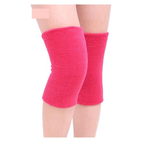 Warm Towel Non-Slip Dance Ski Knee Pads Outdoor Sport Leg Sleeve Kneelet Soft Knee Pad Knee Support for Ski Cycling(Rose) in Kuwait