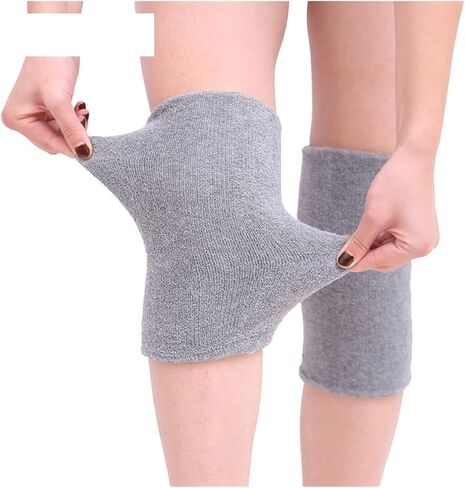 Warm Towel Non-Slip Dance Ski Knee Pads Outdoor Sport Leg Sleeve Kneelet Soft Knee Pad Knee Support for Ski Cycling(Red) in Kuwait