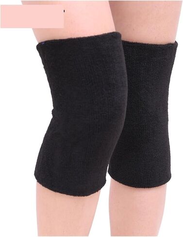 Warm Towel Non-Slip Dance Ski Knee Pads Outdoor Sport Leg Sleeve Kneelet Soft Knee Pad Knee Support for Ski Cycling(Red) in Kuwait