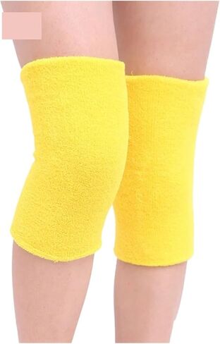 Warm Towel Non-Slip Dance Ski Knee Pads Outdoor Sport Leg Sleeve Kneelet Soft Knee Pad Knee Support for Ski Cycling(Red) in Kuwait