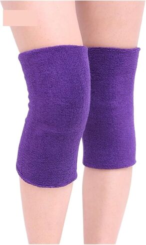 Warm Towel Non-Slip Dance Ski Knee Pads Outdoor Sport Leg Sleeve Kneelet Soft Knee Pad Knee Support for Ski Cycling(Red) in Kuwait