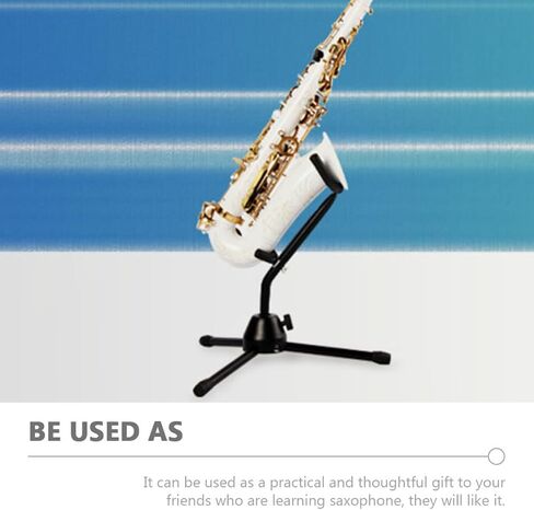 Toddmomy Alto Saxophone Stand Foldable Bracket with Removable Black Holder for Home Use Practical Alto Sax Holder Accessory in Kuwait