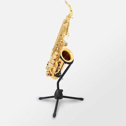 Toddmomy Alto Saxophone Stand Foldable Bracket with Removable Black Holder for Home Use Practical Alto Sax Holder Accessory in Kuwait