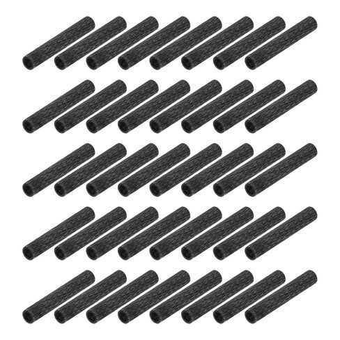 MECCANIXITY 100Pcs M3 x 15mm Aluminum Knurled Spacer Standoff, Round Coupling Nut Bolt Connector Nut Sleeve Stud Rod Fastener for RC Drone Quadcopter FPV Drone DIY Parts (Black, 5mm OD) in Kuwait