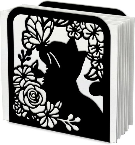 SUPERDANT Music Notes Napkin Holders for Tables Musical Cocktail Napkins Servilletero Tissue Serviette Dispenser Metal Paper Towel Storage Table Decoration for Kitchen Restaurant Home Dining Room in Kuwait