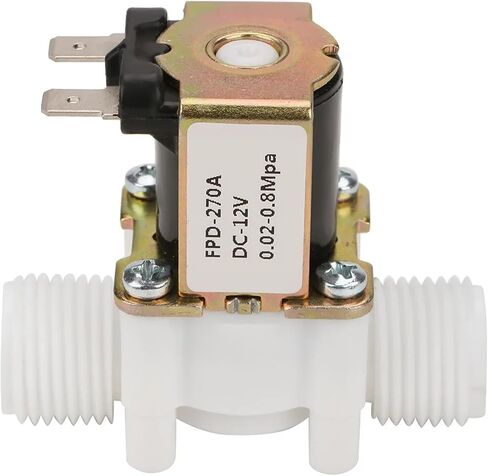 FPD-270A DC12V 24V صمام مياه ذو ملف لولبي بلاستيكي للتحكم المغناطيسي في الضغط الهوائي، مياه الشرب مغلقة عادة (الحجم: 24 فولت) in Kuwait