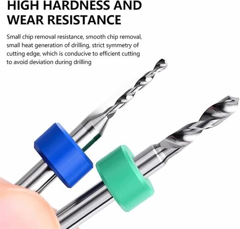 10Pcs Micro Diamond Tip Twist Drill Bits Set, Heavy Duty Diamond Drill for Glass Ceramic Tile Jewelry Drilling(0.9mm,1box(10pcs)) in Kuwait