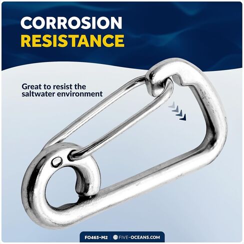 Five Oceans FO465-M2 Asymmetric Snap Hook, 3-5/32 inches (Two-Pack) FO-465-M2 in Kuwait