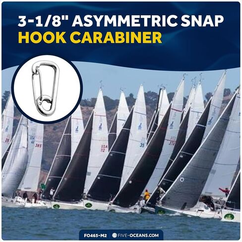 Five Oceans FO465-M2 Asymmetric Snap Hook, 3-5/32 inches (Two-Pack) FO-465-M2 in Kuwait