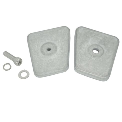 Boat Lower Unit Anode Zinc Double Plate with Bolt 5007582 Compatible with OMC BRP 20 25 30 35 Engines 434029 in Kuwait