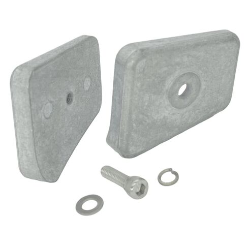 Boat Lower Unit Anode Zinc Double Plate with Bolt 5007582 Compatible with OMC BRP 20 25 30 35 Engines 434029 in Kuwait