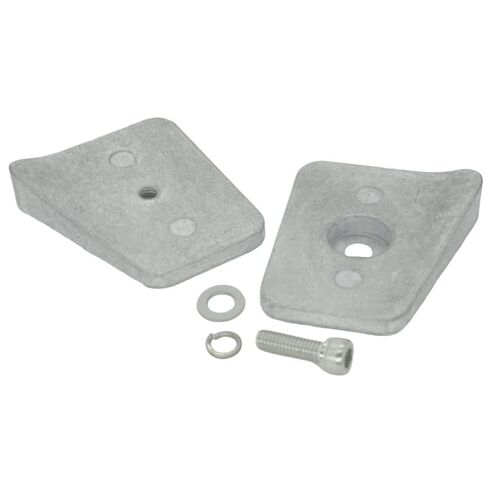 Boat Lower Unit Anode Zinc Double Plate with Bolt 5007582 Compatible with OMC BRP 20 25 30 35 Engines 434029 in Kuwait