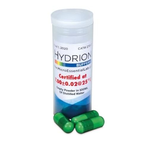 كبسولات Hydrion® Buffer، درجة حموضة 7.0، درجة مختبرية، قارورة بها 10 in Kuwait
