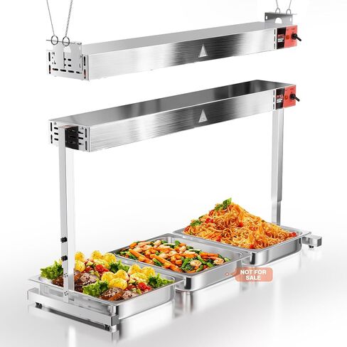 WantJoin Food Heat Lamp - 24'' Commercial Food Warmer Lamps Overhead Hanging & Standing Electric Strip Heating Lamp for Buffet Catering Restaurant Parties in Kuwait