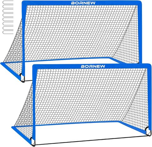 Kids Soccer Goal for Backyard Set - 2 Set Toddler Soccer Nets Training Equipment with Soccer Ball, 4x3 ft Pop Up Portable Soccer Set for Kids and Youth Games and Training Goals Ages 3-16 Gift in Saudi Arabia