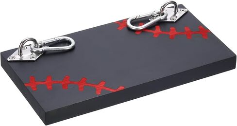 لوح مسند قدم خشبي معلق من باتيكل، مسند قدم محمول بنمط أحمر لأسوار البيسبول، مسند قدم مستطيل للاعبي المشجعين أثناء مباريات الكرة اللينة والأنشطة الخارجية، أسود in Kuwait